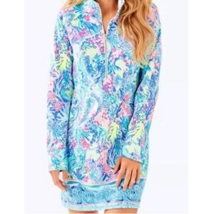 Lilly Pulitzer UPF50+ Skipper Dress in Mermaids Cove XXS